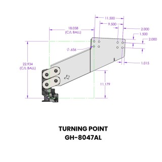 GEN-Y 21K Fifth Wheel to Gooseneck Pin Box for Lippert Turning Point