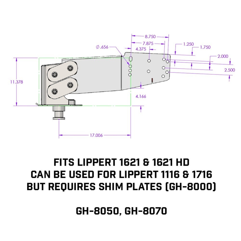 GEN-Y 30K Pin Box for Lippert 1621 1621HD with TORSION-FLEX GEN-Y 30K Fifth Wheel Pin Box for Lippert 1621/1621HD – Shock Absorbing Torsion-Flex Upgrade