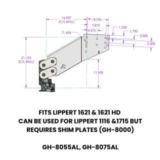 GEN-Y Executive 30K Gooseneck Pin Box for Lippert 1621/1621HD with Torsion-Flex GEN-Y 30K Fifth Wheel to Gooseneck Hitch Pin Box for Lippert 1621/1621HD – SnapLatch Coupler with Torsion-Flex Technology