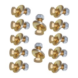 GEN-Y EXECUTIVE Fifth Wheel Pin Box Bolt Installation Kit - 5/8" x 2" Grade 8 Bolts (12x), Lock Nuts (12x) & Flat Washers (24x) Hitch Accessories for Heavy Duty Towing TJ-GH-80943