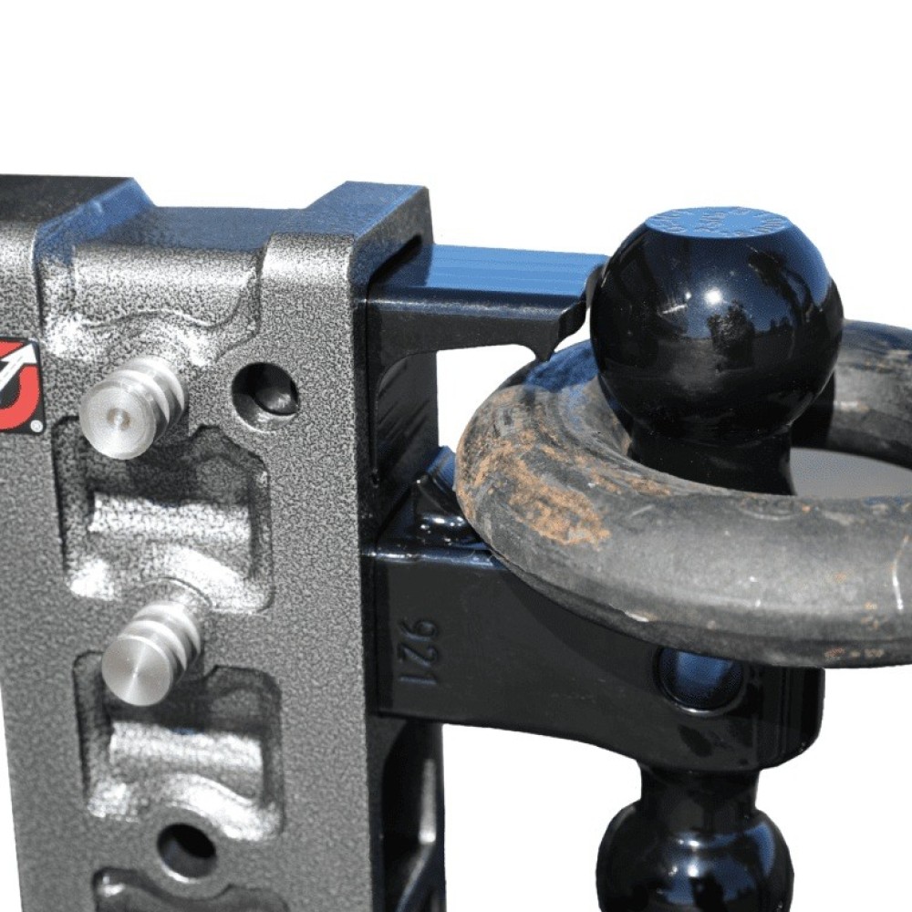 GEN-Y Mega-Duty 16K 10″ Adjustable Drop Dual-Ball Trailer Hitch GEN-Y Mega-Duty 16K 10 Inch Drop Adjustable Dual-Ball Trailer Hitch with 2″ & 2-5/16″ Balls