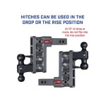 GEN-Y Mega-Duty 16K 10″ Adjustable Drop Dual-Ball Trailer Hitch GEN-Y Mega-Duty 16K 10 Inch Drop Adjustable Dual-Ball Trailer Hitch with 2″ & 2-5/16″ Balls