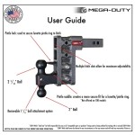 GEN-Y Mega-Duty 16K 10″ Adjustable Drop Dual-Ball Trailer Hitch GEN-Y Mega-Duty 16K 10 Inch Drop Adjustable Dual-Ball Trailer Hitch with 2″ & 2-5/16″ Balls
