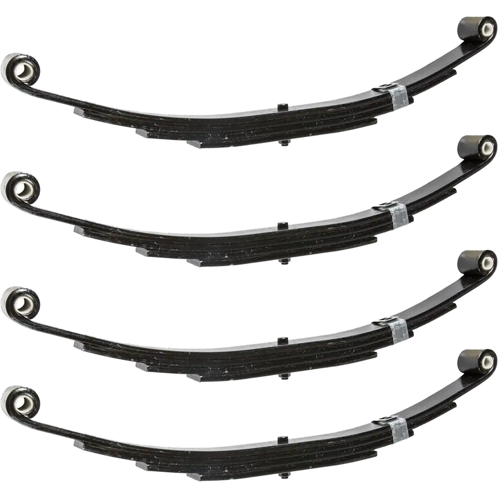 Lippert Tandem Double-Eye Leaf Springs (4-Pack) 26 inch loaded length, Dexter Compatible Lippert Tandem Double-Eye Leaf Spring Set 4-Pack 26 inch loaded length 2,200 lbs capacity Dexter compatible