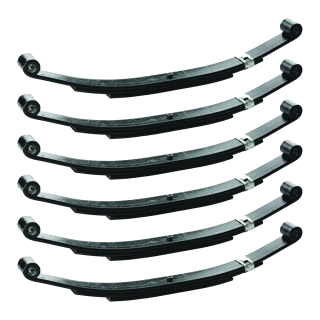Lippert Triple Double-Eye Leaf Spring Set (6-Pack), 24" Loaded Length, 2,500 lbs Capacity, Compatible with Dexter, Al-Ko