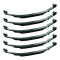 Lippert Triple Double-Eye Leaf Spring Set (6-Pack), 24" Loaded Length, 2,500 lbs Capacity, Compatible with Dexter, Al-Ko