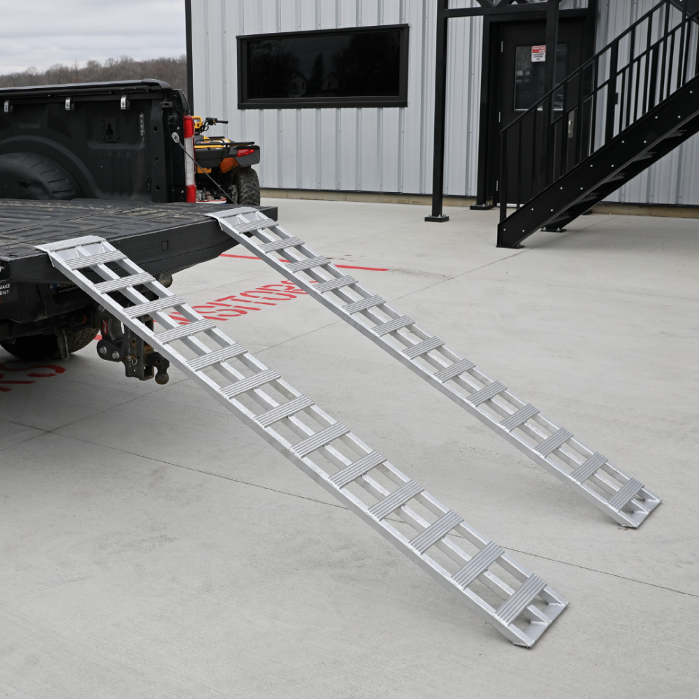 GEN-Y Hitch 78" Lightweight Aluminum Loading Ramps – 600 LB Capacity Each Ramp GEN-Y Hitch 78 Inch Aluminum Loading Ramps – 600 LB Capacity Each, 12" x 78", Silver