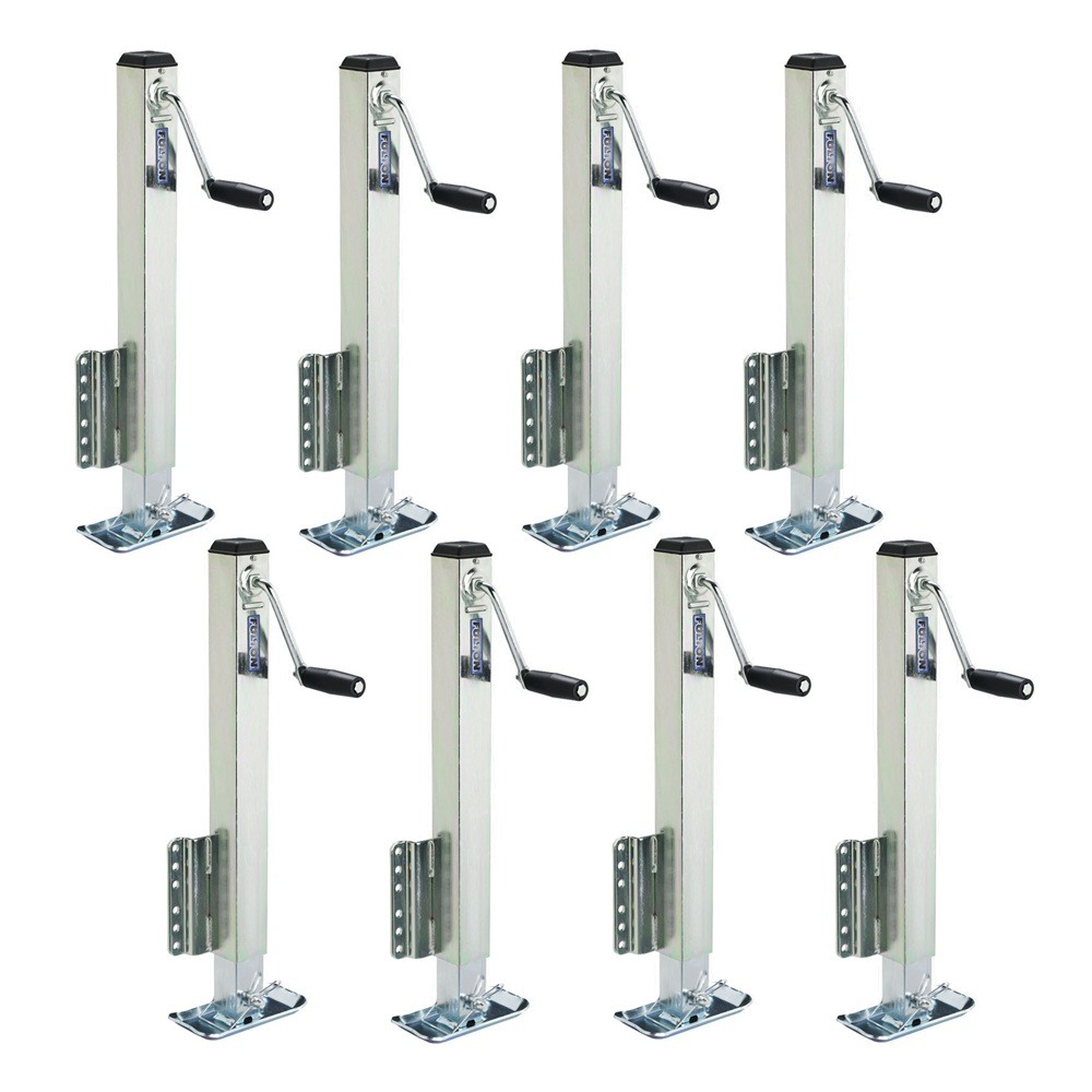 Fulton 2.5K Fixed Mount Trailer Jack with Drop Leg and Sidewind Handle – 8 Pack