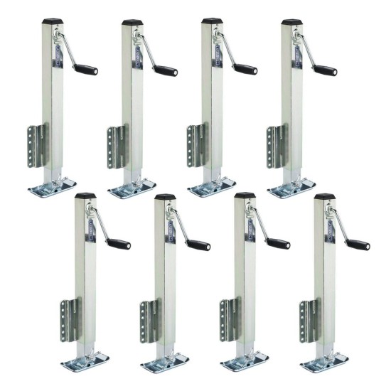 Fulton 2.5K Fixed Mount Trailer Jack with Drop Leg and Sidewind Handle – 8 Pack