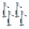 Fulton 5K Fixed Mount Square Trailer Jacks 4-Pack with Sidewind Handle and 28" Travel
