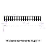GEN-Y 10 Ft Heavy-Duty Aluminum Loading Ramps – 15" x 120" – 14,000 lb Capacity Set GEN-Y Hitch 10 Ft Extreme Duty Aluminum Loading Ramps 15x120 Set – 7000 lb Each