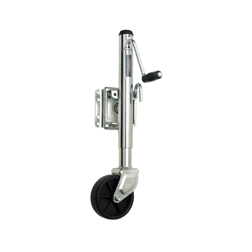 Fulton 1200 lb Swivel Marine Jack with 10" Lift and Sidewind Crank Fulton 1.2K Bolt-On Swivel Marine Trailer Jack with 6" Caster Wheel