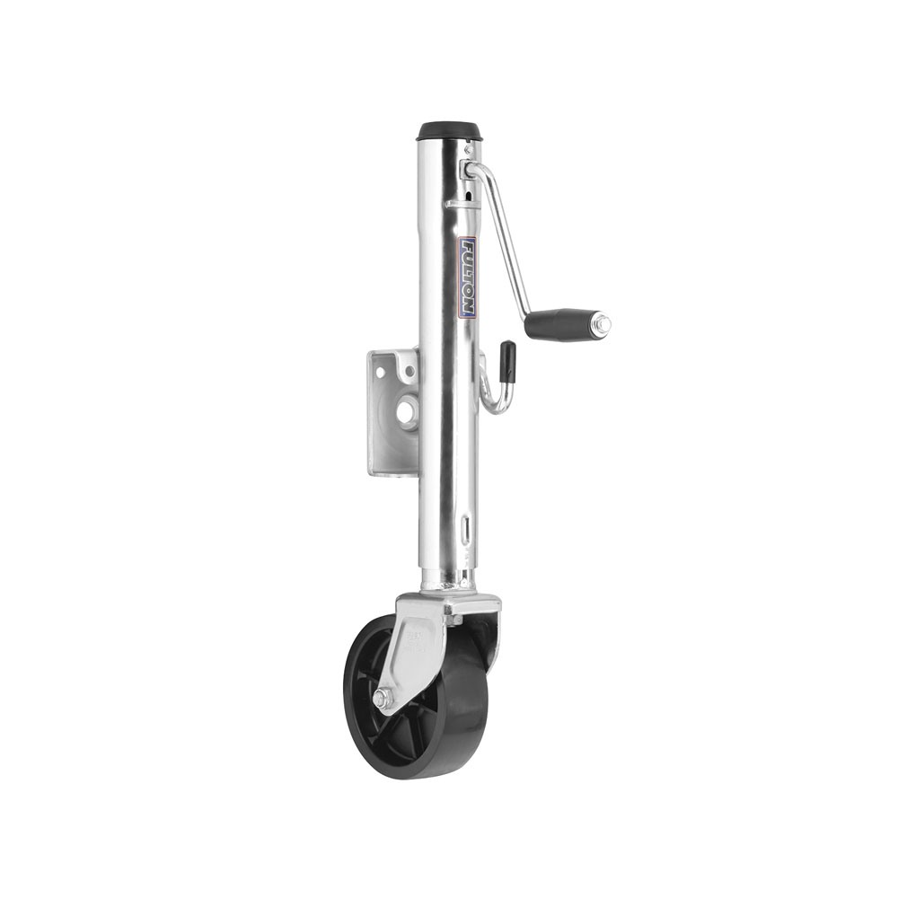 Fulton 2-Pack 1,200 lb Trailer Jack with Swivel Mount and 10" Lift Fulton 1.2K Marine Trailer Jacks with Bolt-Thru Swivel and 6" Wheels