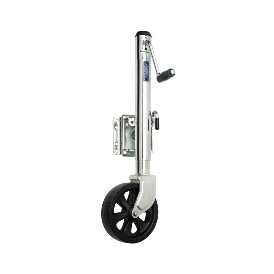 Fulton 1.5K Swivel Sidewind Marine Jack – 10" Lift, 8" Wheel Fulton 1.5K Marine Trailer Jack with 10 Inch Lift and 8 Inch Caster Wheel