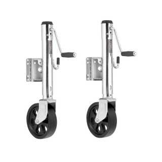 Fulton 2x 1,500 lb Bolt-On Marine Trailer Jacks with Spoked Wheel – Sidewind Crank Fulton 2-Pack 1.5K Marine Trailer Jack with 8-Inch Wheel and 12-Inch Lift