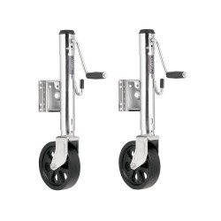 Fulton 2x 1.5K Bolt Thru Swivel Trailer Jack w/ 12" Lift and 8" Caster Wheel Fulton 2x 1.5K Bolt Thru Swivel Trailer Jack w/ 12" Lift and 8" Caster Wheel