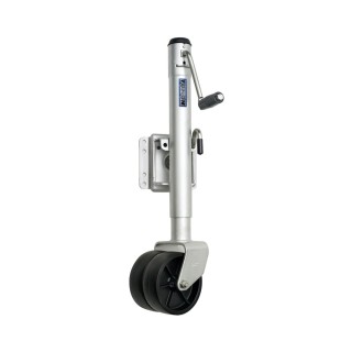 Fulton 1.5K Dual-Wheel Trailer Jack with Sidewind Handle and 12" Lift Fulton 1.5K Dual-Wheel Marine Trailer Jack Sidewind 12 Inch Lift Bolt-On