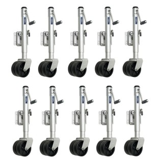 Fulton 1.5K Dual-Wheel Marine Trailer Jacks 12" Lift Bolt-On Swivel Jack Set