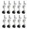 Fulton 1.5K Dual-Wheel Marine Trailer Jacks 12" Lift Bolt-On Swivel Jack Set