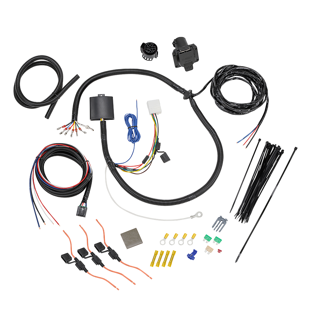 For 2014-2019 Toyota Highlander 7-Way RV Wiring kit by: Tekonsha For 2014-2019 Toyota Highlander 7-Way RV Wiring + Tekonsha Primus IQ Brake Control By Tekonsha
