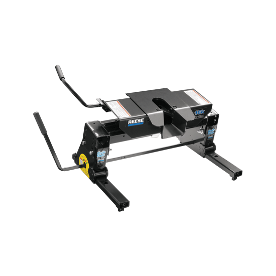 For 2014-2018 GMC Sierra 1500 Custom Industry Standard Above Bed Rail Kit + 16K Fifth Wheel + Square Slider (For 6-1/2' or Shorter Bed, w/o Factory Puck System, Does Not Fit MagneRide Magnetic Ride Suspension Models) By Reese For 2014-2018 GMC Sierra 1500 Custom Industry Standard Above Bed Rail Kit + 16K Fifth Wheel + Square Slider (For 6-1/2' or Shorter Bed, w/o Factory Puck System, Does Not Fit MagneRide Magnetic Ride Suspension Models) By Reese