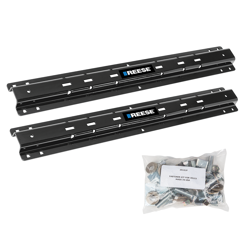 For 2011-2013 RAM 2500 Custom Outboard Above Bed Rail Kit + 20K Fifth Wheel + Square Slider (For 6-1/2' or Shorter Bed, w/o Factory Puck System Models) By Reese For 2011-2013 RAM 2500 Custom Outboard Above Bed Rail Kit + 20K Fifth Wheel + Square Slider (For 6-1/2' or Shorter Bed, w/o Factory Puck System Models) By Reese