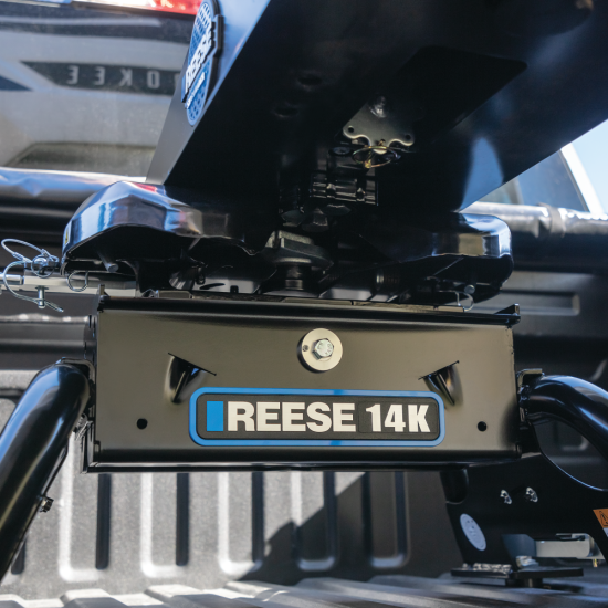 For 2015-2023 Ford F-150 Custom Reese Max Duty Underbed Rail Kit Power Puck System + 14K Fifth Wheel + King Pin Lock (For All Styles, w/o Factory Puck System Models) By Reese For 2015-2023 Ford F-150 Custom Reese Max Duty Underbed Rail Kit Power Puck System + 14K Fifth Wheel + King Pin Lock (For All Styles, w/o Factory Puck System Models) By Reese