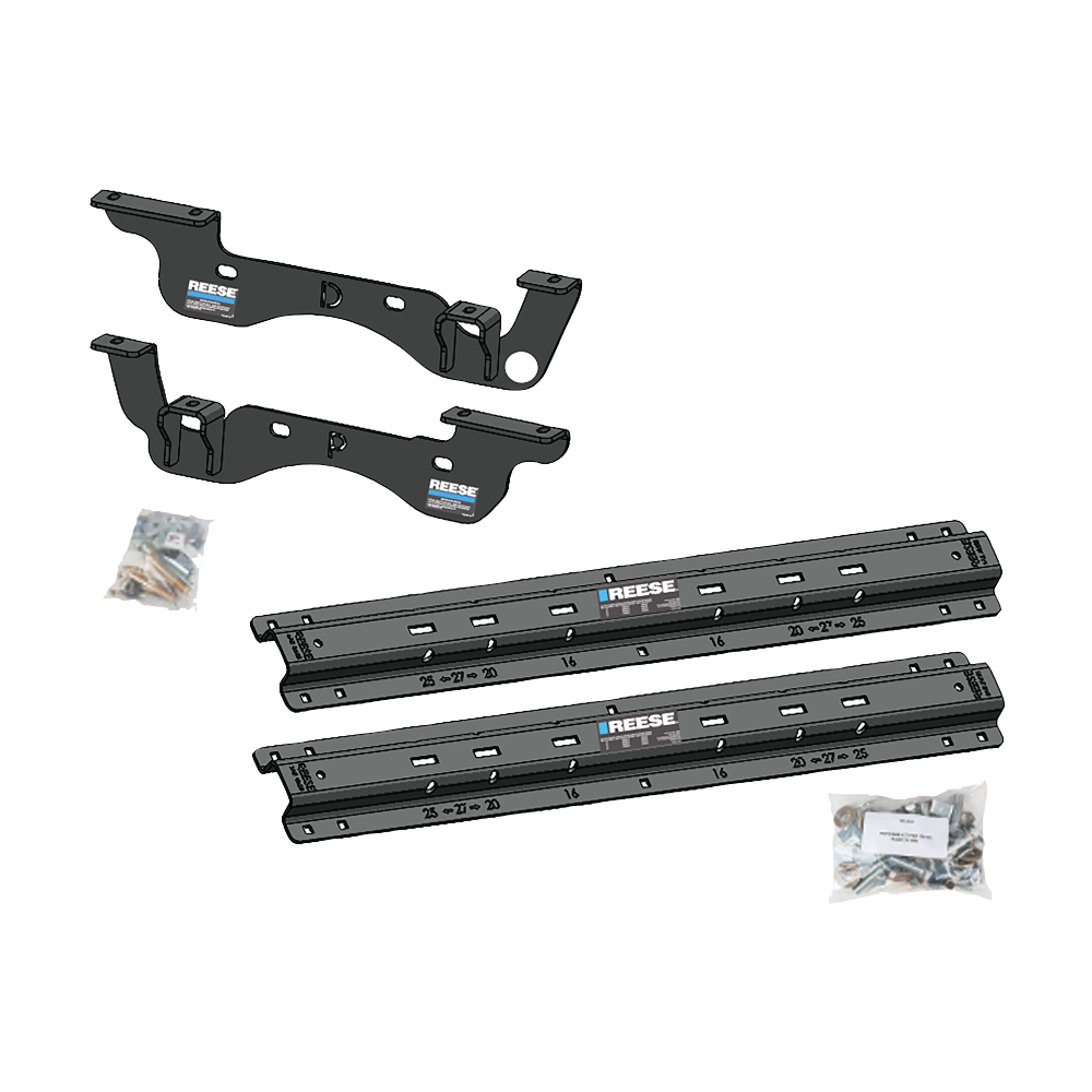 For 2023-2024 Ford F-250 Super Duty Custom Outboard Above Bed Rail Kit + 20K Fifth Wheel + In-Bed Wiring + King Pin Lock (For 5'8 or Shorter Bed (Sidewinder Required), Except Cab & Chassis, w/o Factory Puck System Models) By Reese For 2023-2024 Ford F-250 Super Duty Custom Outboard Above Bed Rail Kit + 20K Fifth Wheel + In-Bed Wiring + King Pin Lock (For 5'8 or Shorter Bed (Sidewinder Required), Except Cab & Chassis, w/o Factory Puck System Models) By Reese