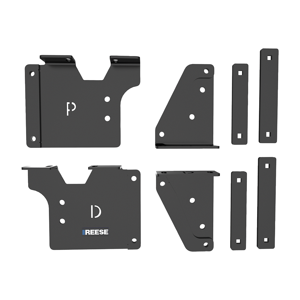 For 2020-2024 Chevrolet Silverado 2500 HD Gooseneck Fifth Wheel Underbed Custom Fit Brackets For Outboard Rails (For 6-1/2' and 8 foot Bed, w/o Factory Puck System Models) By Reese For 2020-2024 Chevrolet Silverado 2500 HD Gooseneck Fifth Wheel Underbed Custom Fit Brackets For Outboard Rails (For 6-1/2' and 8 foot Bed, w/o Factory Puck System Models) By Reese