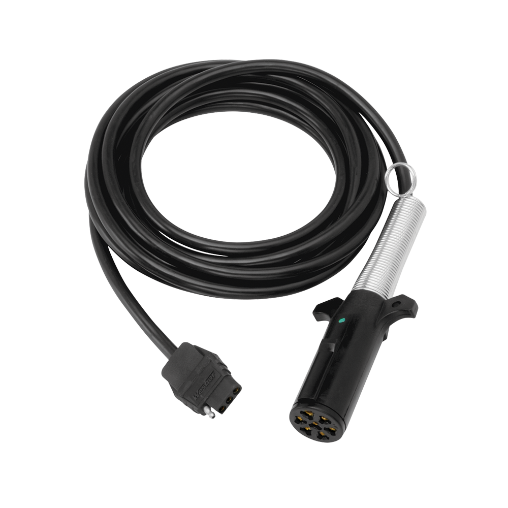 Towable Field Implement Power Adapter with 7 Round Connector Power adapter for AG lights, featuring 7 round and 4 flat connectors.