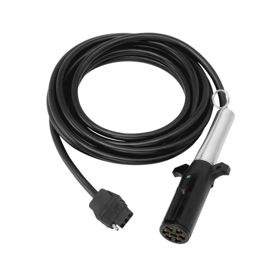 Towable Field Implement Power Adapter with 7 Round Connector Power adapter for AG lights, featuring 7 round and 4 flat connectors.