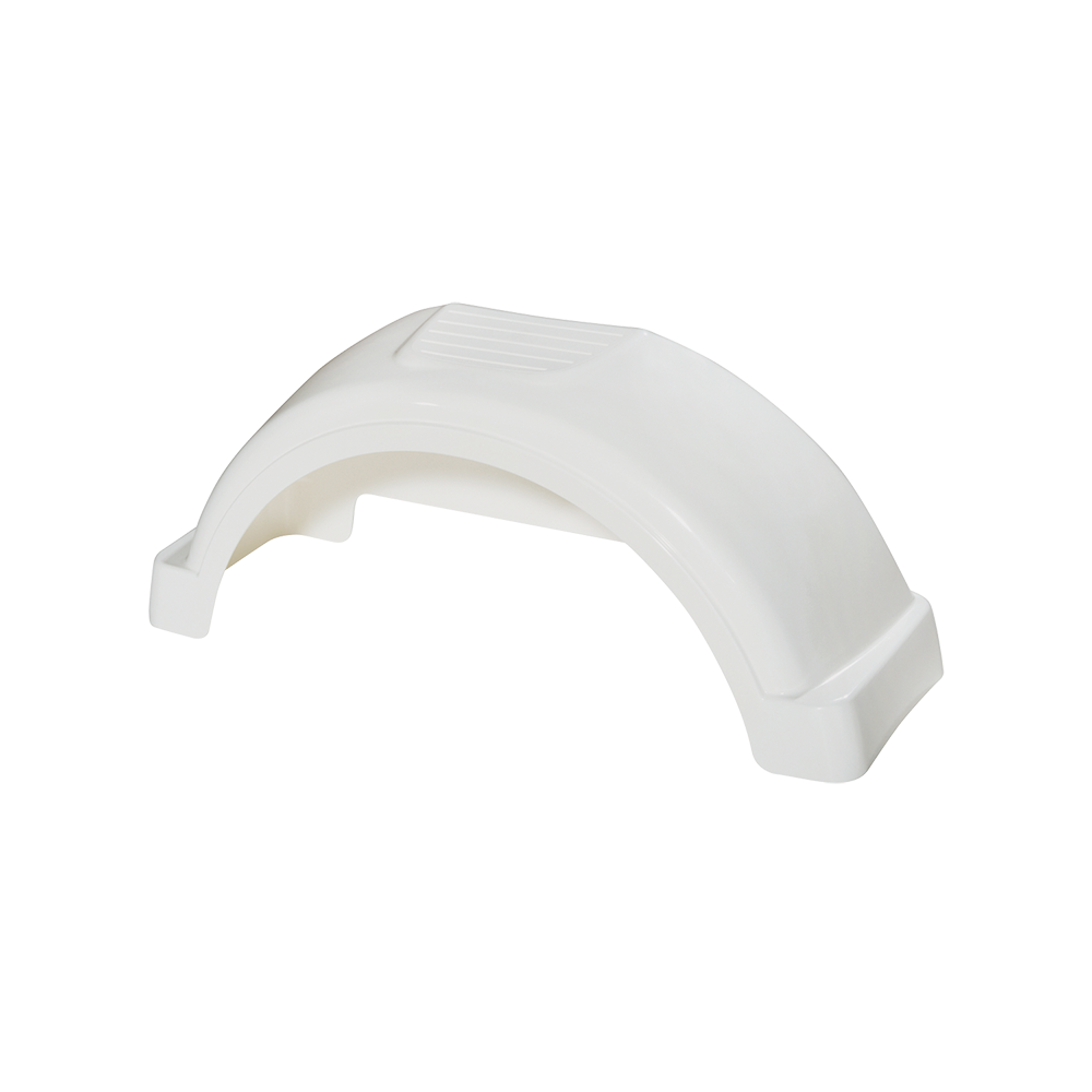 High Density Polyethylene Trailer Fenders with Skirt HDPE injection molded trailer fenders with integral step pad and mounting slots