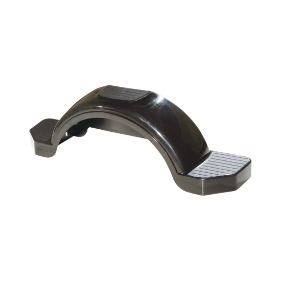 Fulton High Density Plastic Trailer Fender with Step for 14 In. Tire Fulton plastic trailer fender with step, suitable for single-axle trailers with 14-inch wheel size