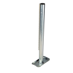 23.5-inch Trailer Jack Post with 18-inch Rack and Footplate Trailer jack post with a 23.5-inch length, 18-inch rack, and disc footplate