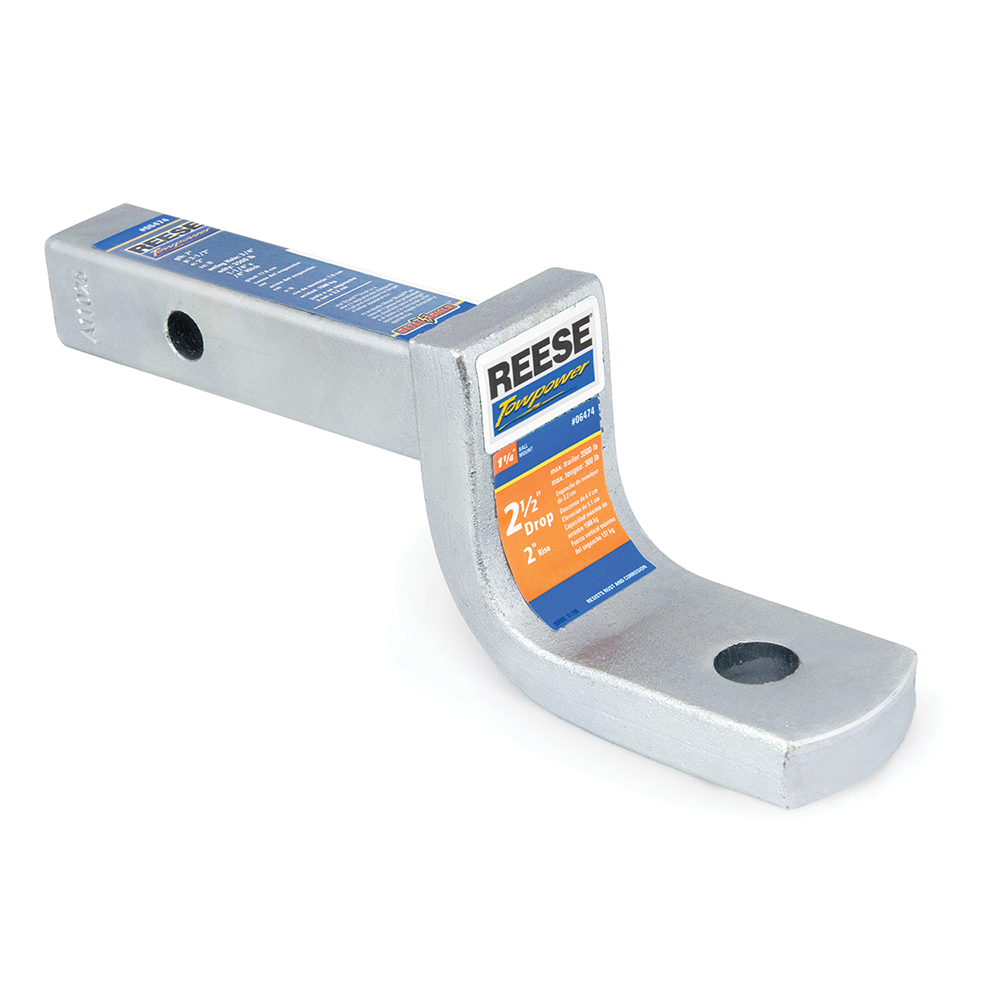 REESE Draw Bar for 1-1/4 Inch Hitch with Zinc Finish REESE draw bar with solid construction, fits 1-1/4 inch hitch, 3,500 lbs capacity