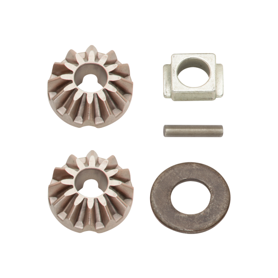 Fulton Marine Jack Bevel Gear Replacement Kit Components Replacement kit with gears, roll pins, washers, handle bushing for Fulton marine jacks