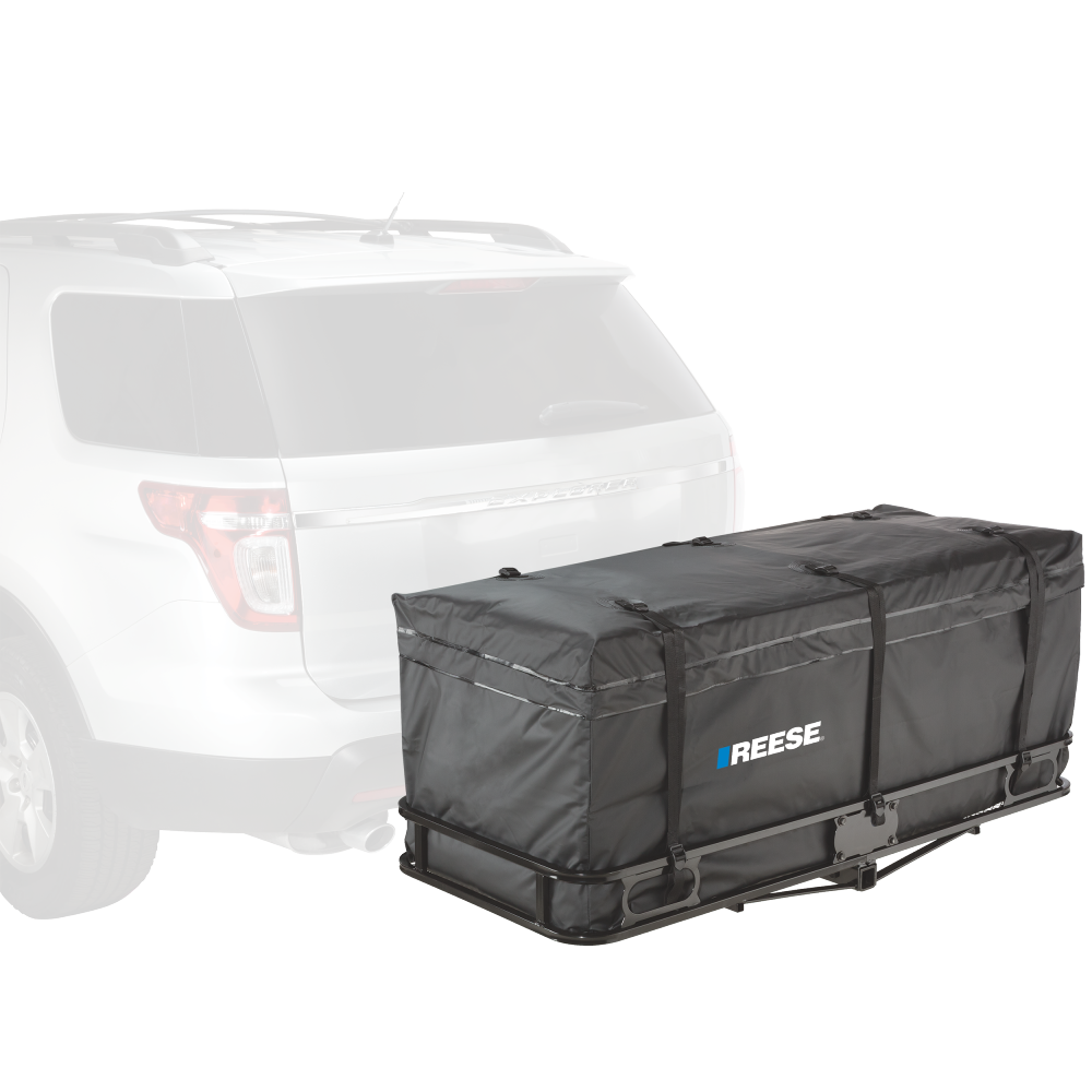 REESE Zion Hitch-mounted 20-cu ft Waterproof Cargo Bag REESE Zion black waterproof hitch-mounted cargo bag on 60x24 carrier