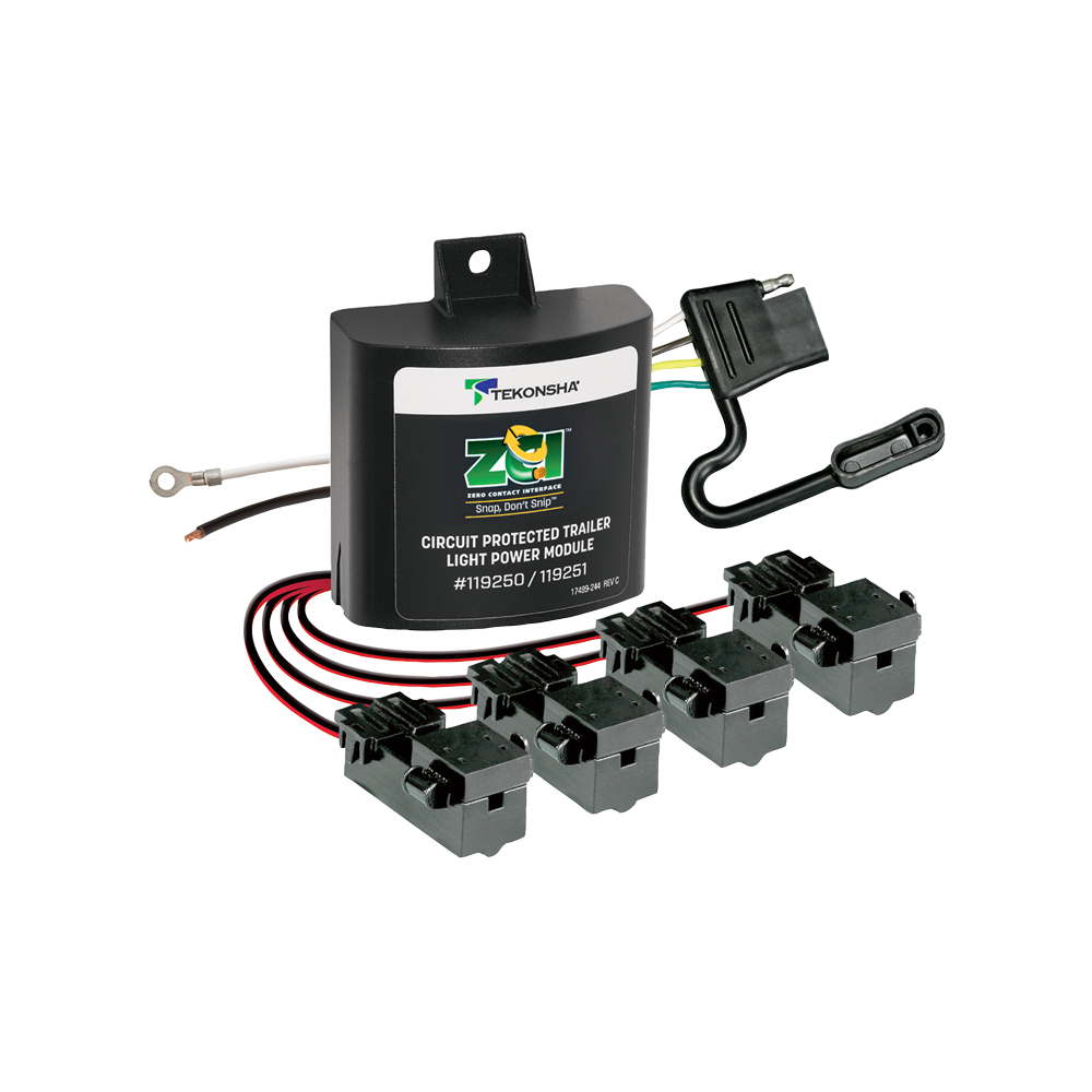 ZCI Sensor Technology Tow Vehicle Battery Connection Converter ZCI sensor connects directly to tow vehicle, isolates trailer light