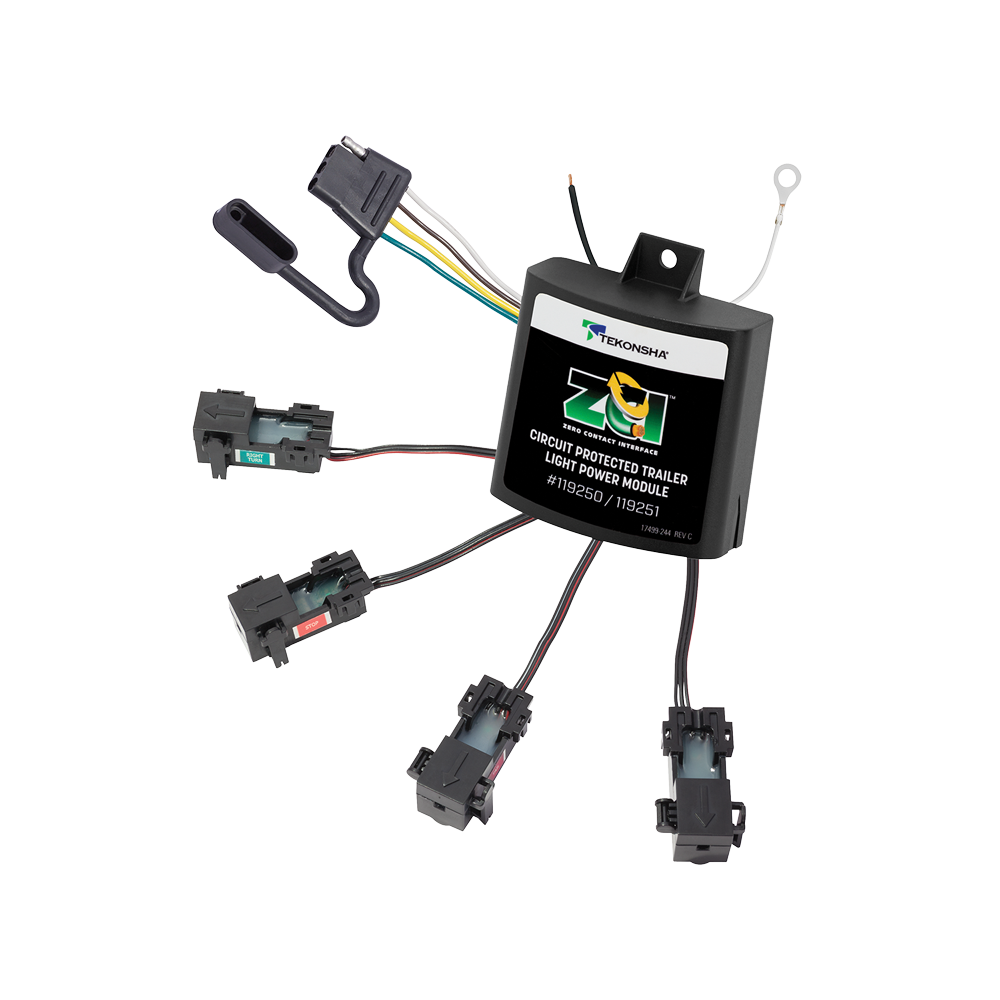 ZCI Sensor Technology Tow Vehicle Battery Connection Converter ZCI sensor connects directly to tow vehicle, isolates trailer light