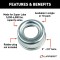Lippert Universal Replacement EZ Lube Grease Cap 2.45 Inch O.D. Lippert replacement dust cap for 5,200-6,000 lb axles, 2.45 inch O.D., for lubed spindles.