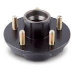 Lippert Durable Iron Idler Hub for 3,500-lb Axles Lippert idler hub for 3500-lb axle, 5 on 4.5 bolt pattern, made of durable iron
