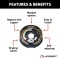 Lippert Self-Adjusting Electric Brake Assembly for RVs Lippert replacement self-adjusting electric brake assembly for RVs, 12x2 inch, left hand, five-bolt pattern.
