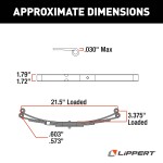 21 inch 1400 lbs Double Eye Leaf Spring for RV Trailers 21 inch 1,400 lbs capacity double eye leaf spring for RV trailer suspension