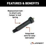 Replacement Shoulder Bolt with Integrated Zerk for Axle Hanger Replacement bolt for axle hanger with integrated zerk, 3-3/4 inch long