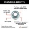 Lippert EZ Lube Grease Cap for 7,000-8,000-lb Axles Lippert replacement dust cap for 7,000-8,000-lb axles, 2.72 inch diameter