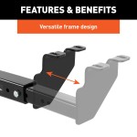CURT Multi-Fit Trailer Hitch with Adjustable Frame and 3500 lbs Capacity CURT Multi-Fit Trailer Hitch, versatile design, 3500 lbs weight capacity, adjustable frame, fits multiple vehicles