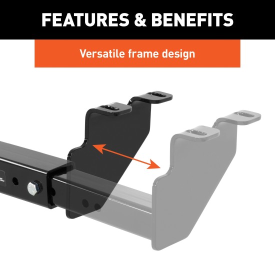 CURT Multi-Fit Trailer Hitch with Adjustable Frame and 3500 lbs Capacity CURT Multi-Fit Trailer Hitch, versatile design, 3500 lbs weight capacity, adjustable frame, fits multiple vehicles
