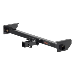 CURT RV Trailer Hitch with Adjustable 3-Piece Frame Design CURT RV hitch installed on a recreational vehicle, ready for towing