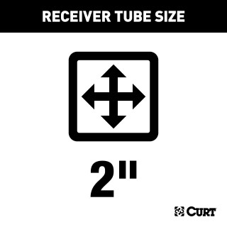 CURT RV Trailer Hitch with Adjustable 3-Piece Frame Design CURT RV hitch installed on a recreational vehicle, ready for towing