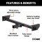 CURT RV Trailer Hitch with Adjustable 3-Piece Frame Design CURT RV hitch installed on a recreational vehicle, ready for towing